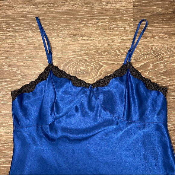 Vintage Morgan Taylor Intimates Blue Slip Dress, Women’s size Large - Picture 2 of 5
